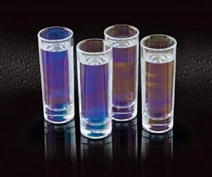 Vasos largos iridiscentes